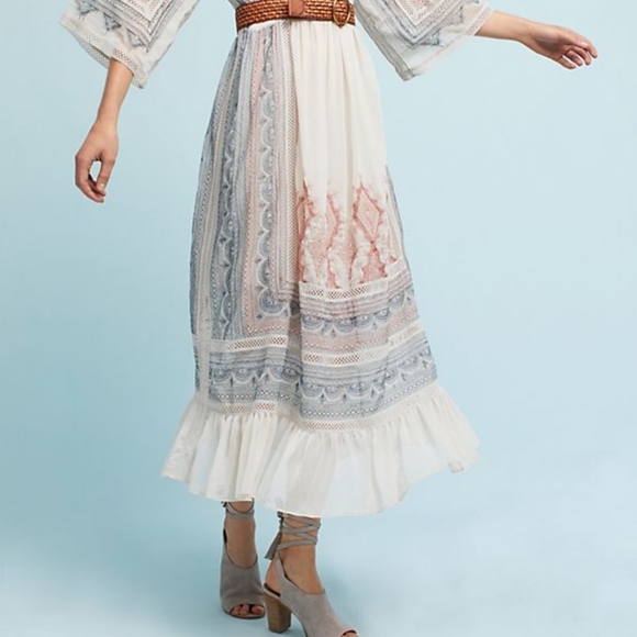 Maeve embroidered boho maxi dress - Picture 3 of 11